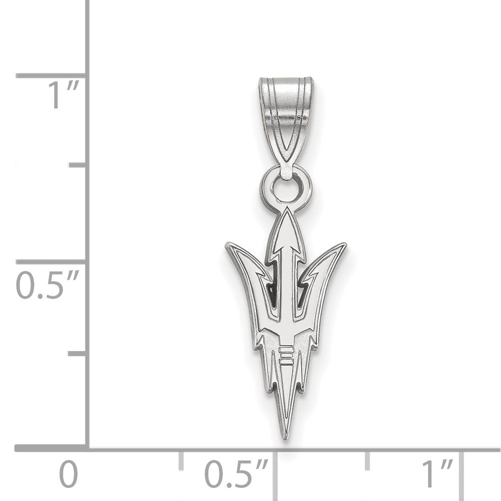 10K White Gold Logoart Arizona State University Pitchfork Medium Pendant
