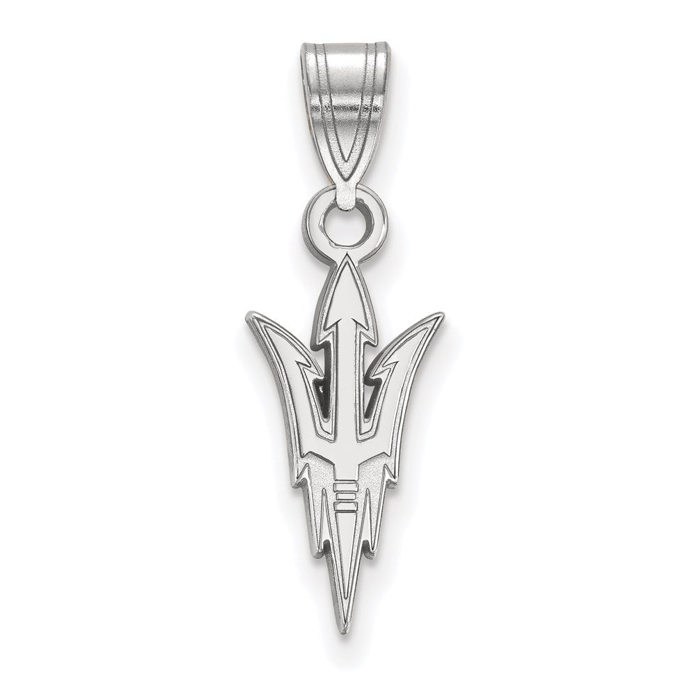 10K White Gold Logoart Arizona State University Pitchfork Medium Pendant