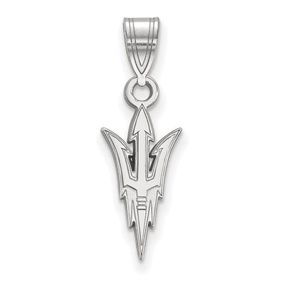 10K White Gold Logoart Arizona State University Pitchfork Medium Pendant