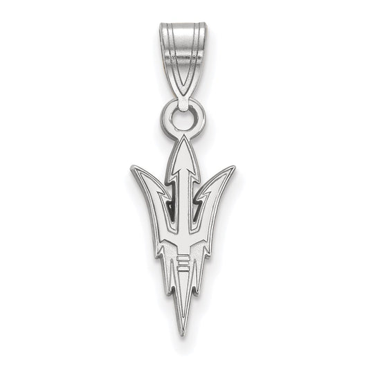 10K White Gold Logoart Arizona State University Pitchfork Medium Pendant