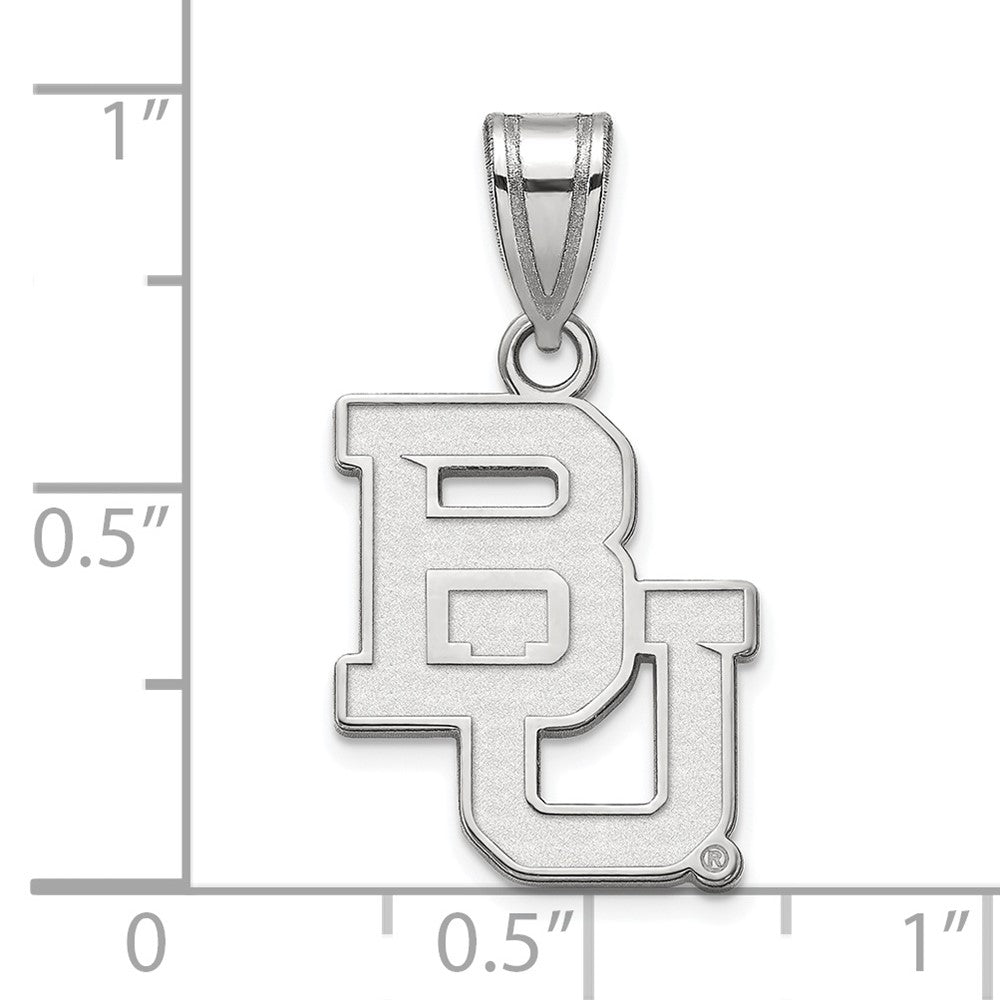 10K White Gold Logoart Baylor University Bears Medium Pendant