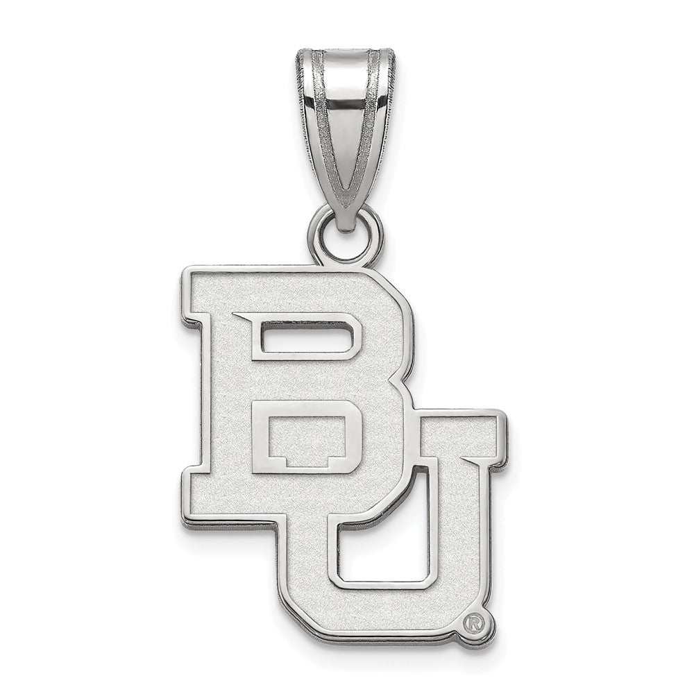 Sterling Silver Rhodium Plated Logoart Baylor University Bears Medium Pendant