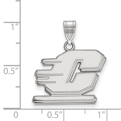 10K White Gold Logoart Central Michigan University Letter C Medium Pendant