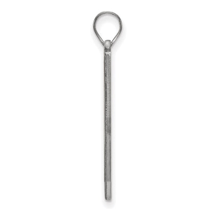 14K White Gold Logoart East Tennessee State University Letter E Shield Extra Large Pendant