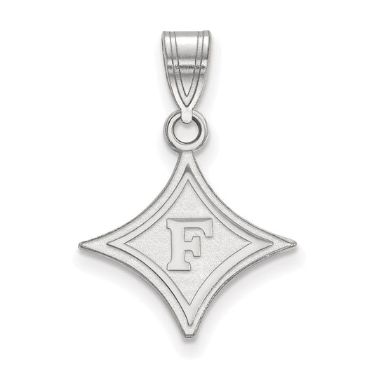 14K White Gold Logoart Furman University Medium Pendant