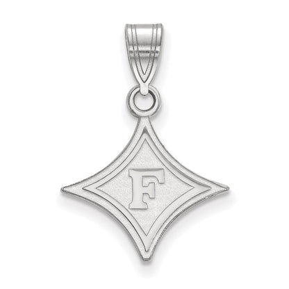 10K White Gold Logoart Furman University Medium Pendant