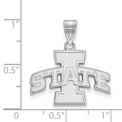 10K White Gold Logoart Iowa State University Medium Pendant