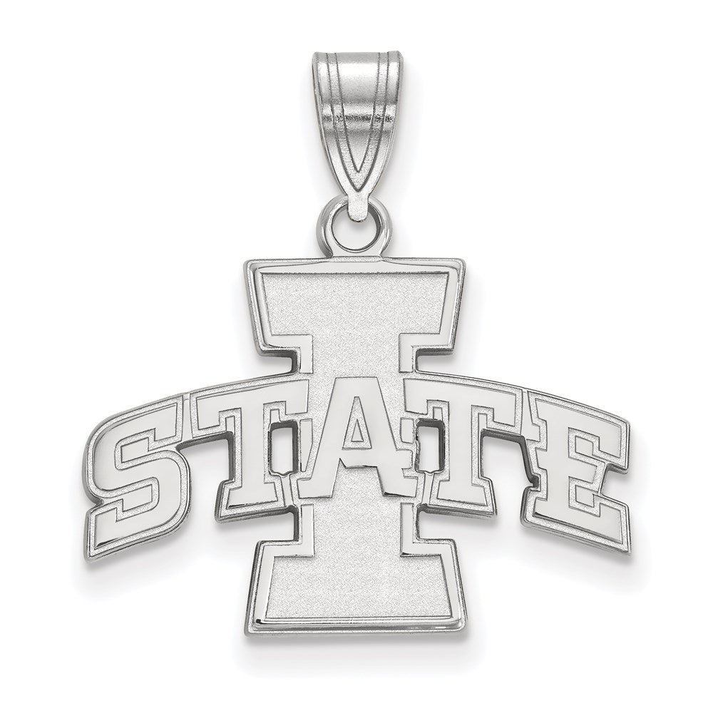 10K White Gold Logoart Iowa State University Medium Pendant