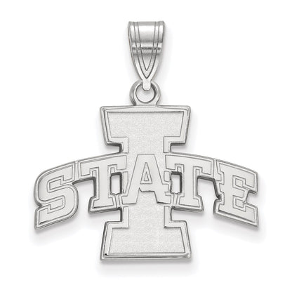 14K White Gold Logoart Iowa State University Medium Pendant