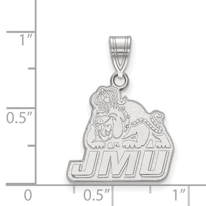 10K White Gold Logoart James Madison University Medium Pendant