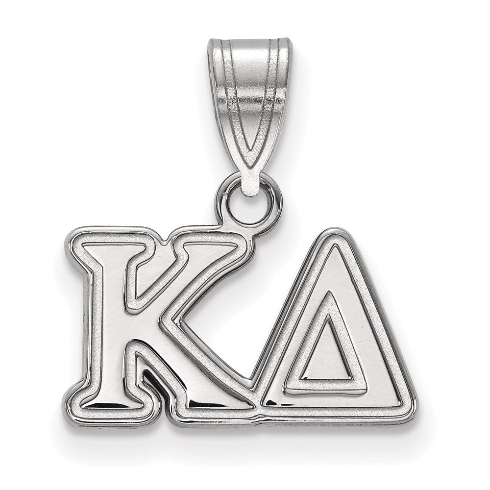 Sterling Silver Rhodium Plated Logoart Kappa Delta Sorority Greek Letters Medium Pendant