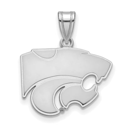 10K White Gold Logoart Kansas State University Wildcat Medium Pendant