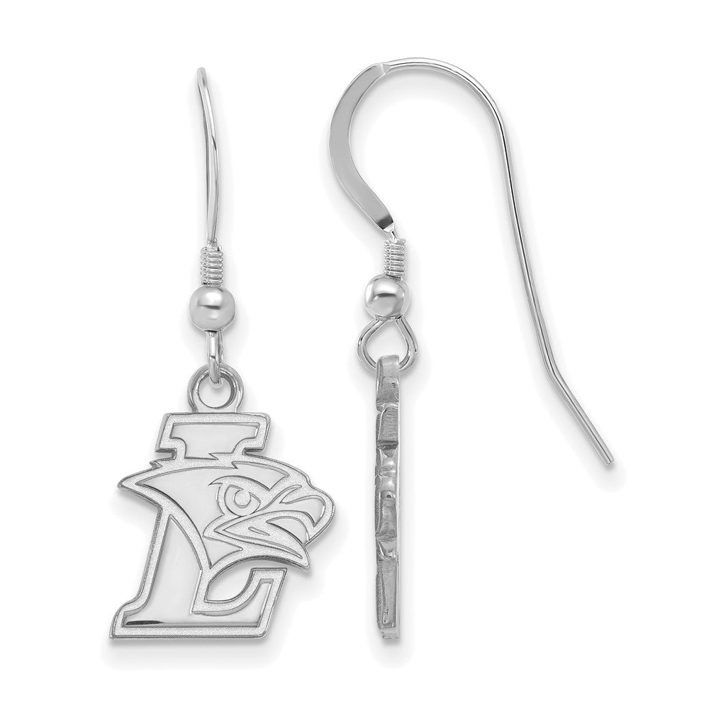 Sterling Silver Rhodium Plated Logoart Lehigh University Small Dangle Wire Earrings