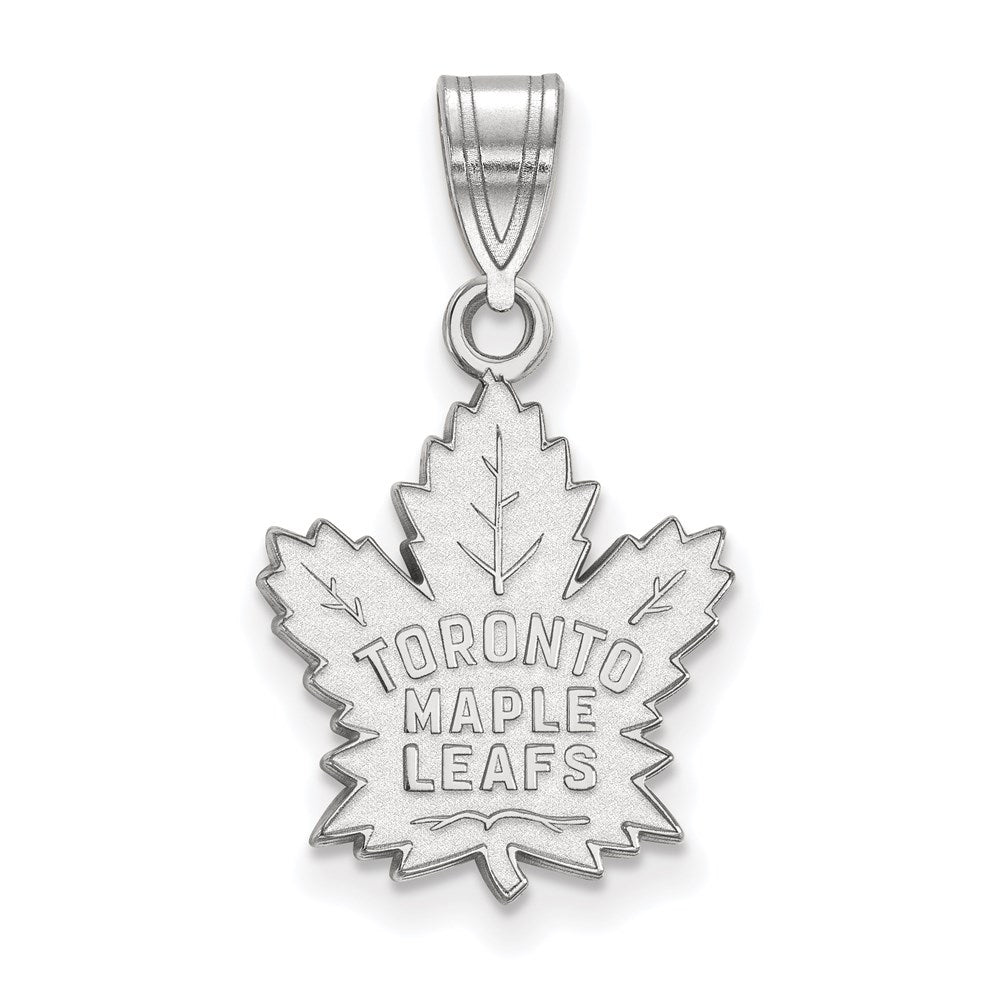 Sterling Silver Rhodium Plated Nhl Logoart Toronto Maple Leafs Medium Pendant
