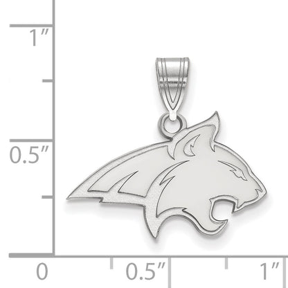 14K White Gold Logoart Montana State University Bobcat Medium Pendant