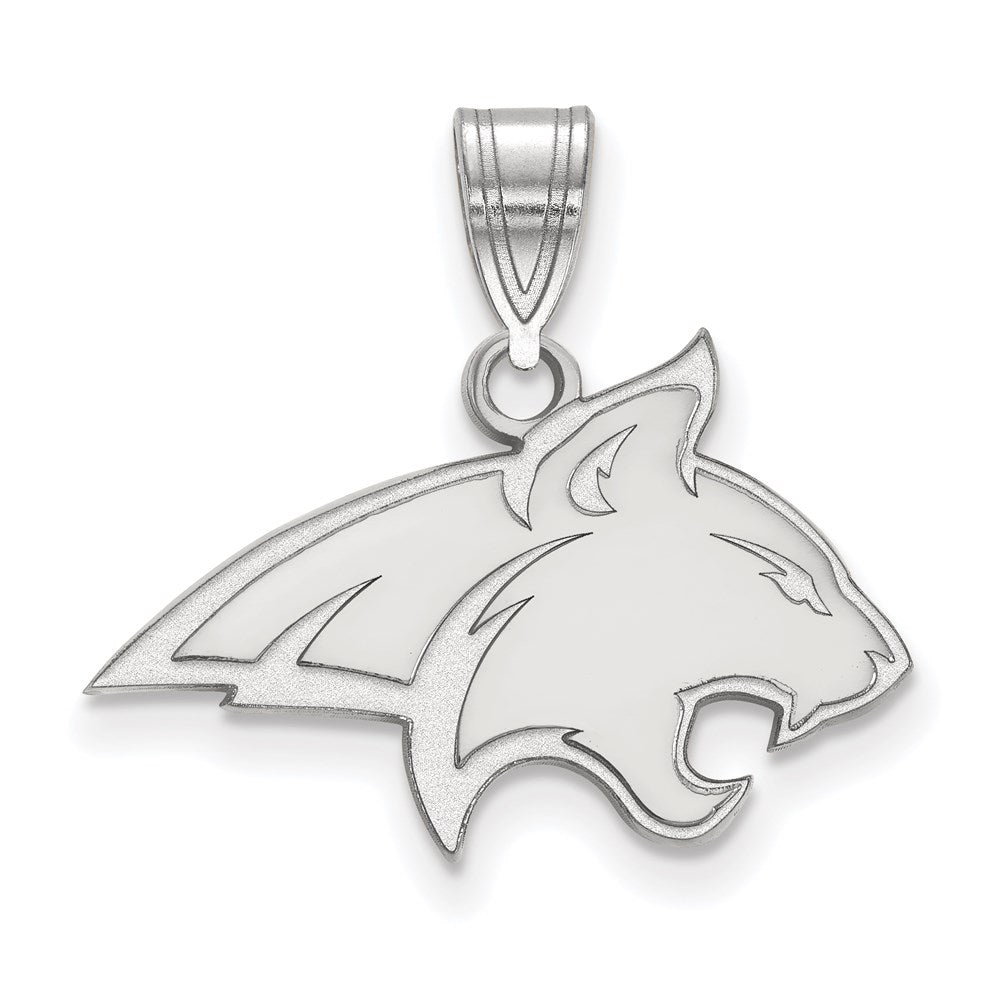 10K White Gold Logoart Montana State University Bobcat Medium Pendant