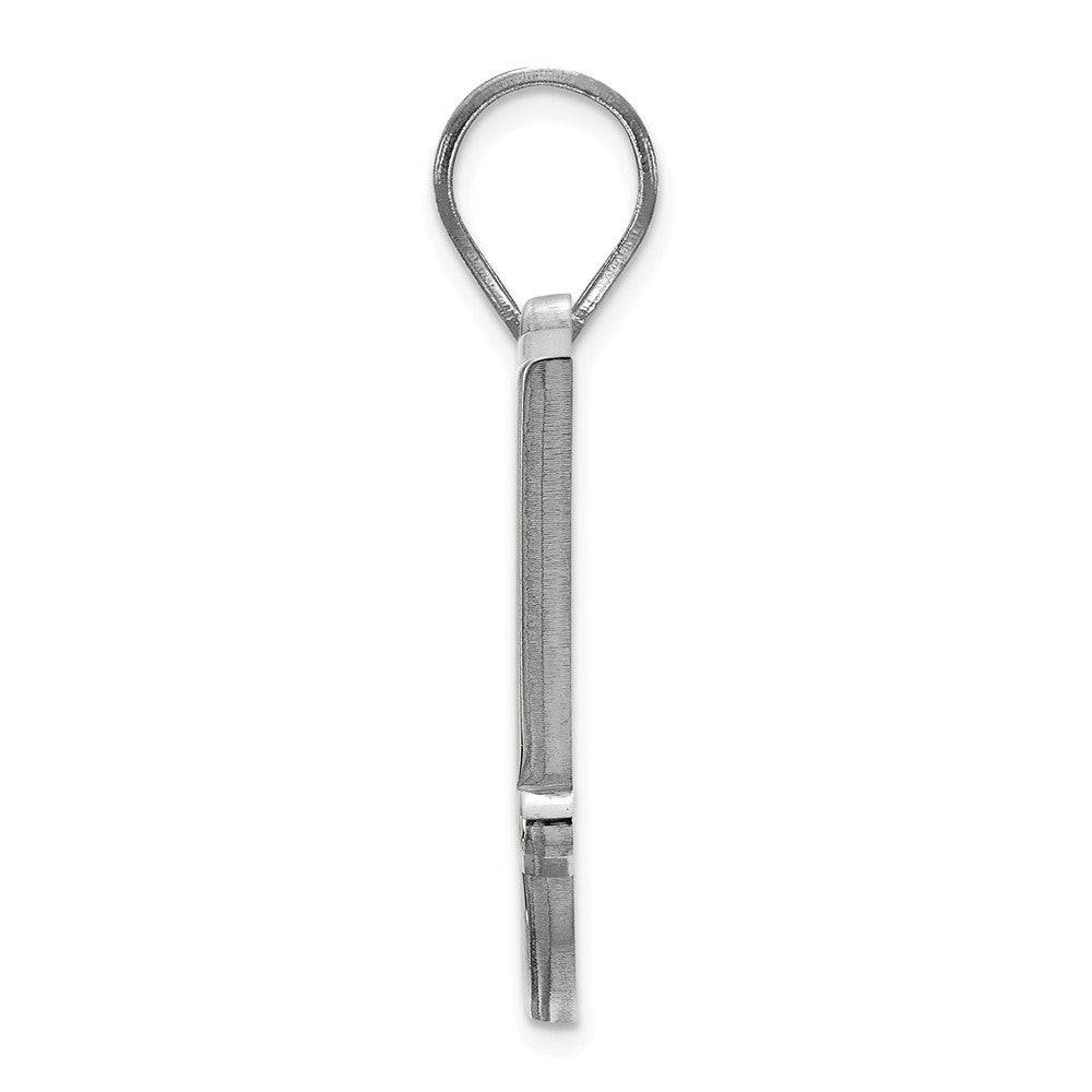 Sterling Silver Rhodium Plated Logoart Oklahoma State University O S U Medium Pendant