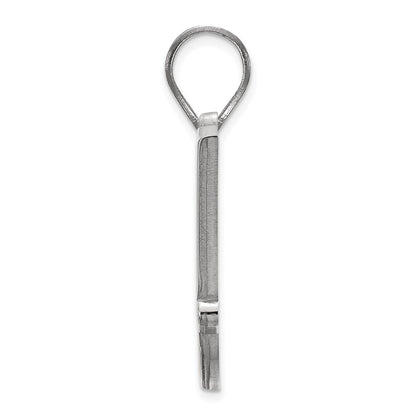 Sterling Silver Rhodium Plated Logoart Oklahoma State University O S U Medium Pendant