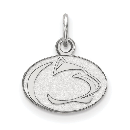 Sterling Silver Rhodium Plated Logoart Penn State University Lion Extra Small Pendant