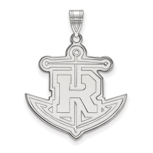 Sterling Silver Rhodium Plated Logoart Rollins College Anchor Extra Large Pendant