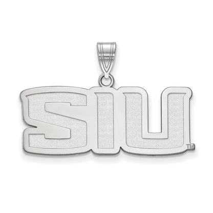 10K White Gold Logoart Southern Illinois University S I U Medium Pendant