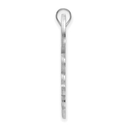 14K White Gold Logoart Tulane University Extra Large Pendant