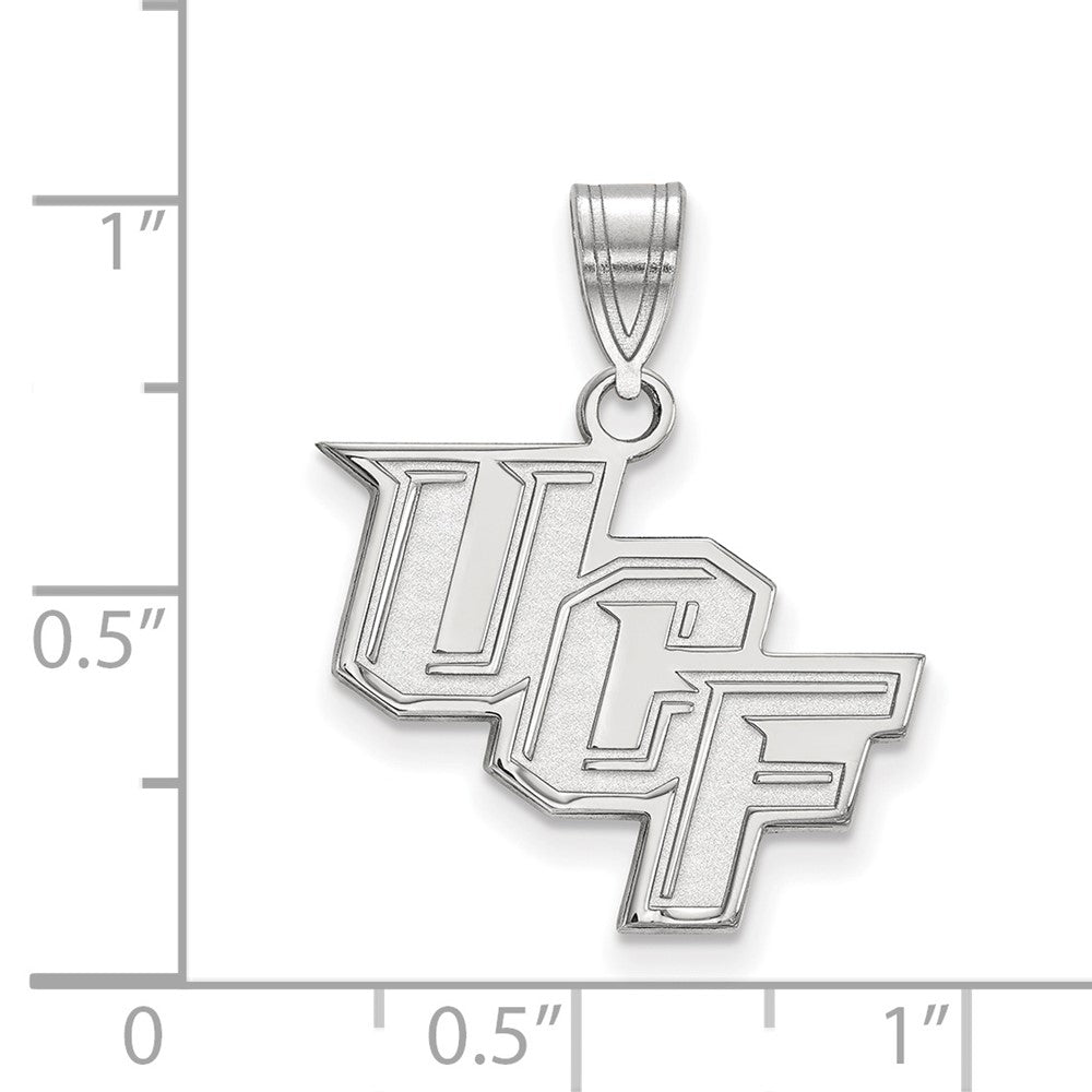 14K White Gold Logoart University Of Central Florida U C F Medium Pendant