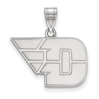 10K White Gold Logoart University Of Dayton Medium Pendant