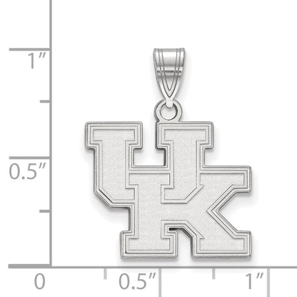 10K White Gold Logoart University Of Kentucky U K Medium Pendant