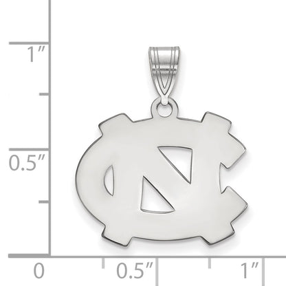 10K White Gold Logoart University Of North Carolina N C Medium Pendant