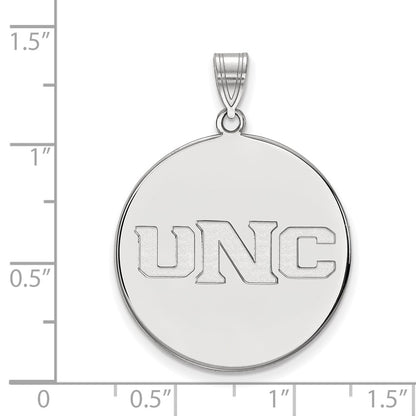 Sterling Silver Rhodium Plated Logoart University Of Northern Colorado U N C Extra Large Disc Pendant