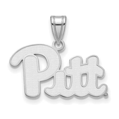 10K White Gold Logoart University Of Pittsburgh Medium Pendant