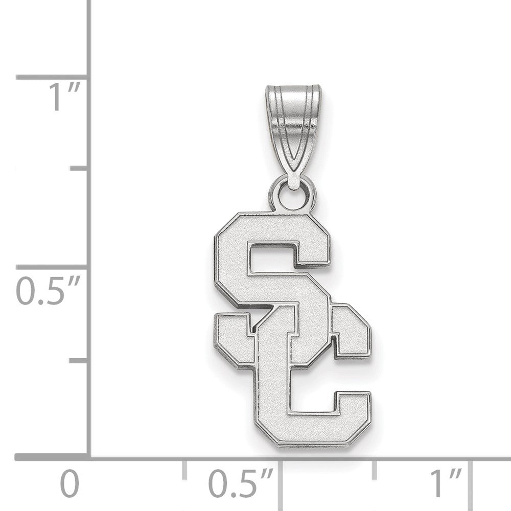 14K White Gold University Of Southern California S C Medium Pendant
