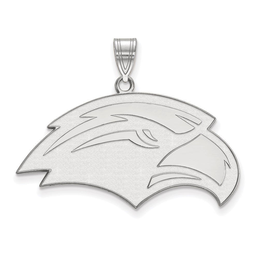 Sterling Silver Rhodium Plated Logoart University Of Southern Mississippi Eagle Large Pendant