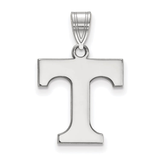 10K White Gold Logoart University Of Tennessee Letter T Medium Pendant