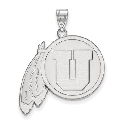10K White Gold Logoart University Of Utah Extra Large Pendant
