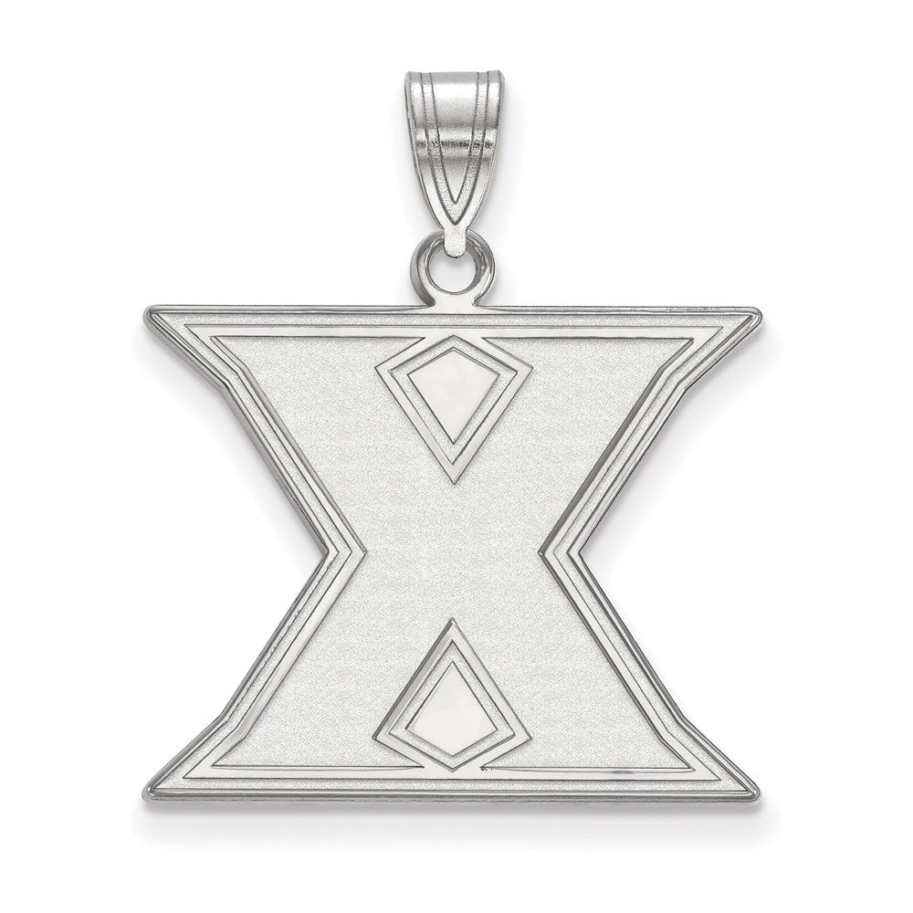 14K White Gold Logoart Xavier University Letter X Large Pendant