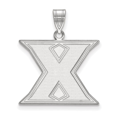 14K White Gold Logoart Xavier University Letter X Large Pendant