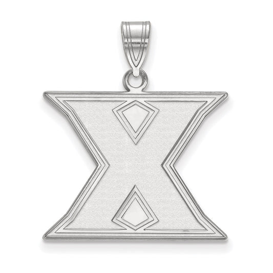 14K White Gold Logoart Xavier University Letter X Large Pendant