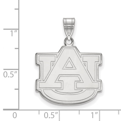 10K White Gold Logoart Auburn University A U Large Pendant