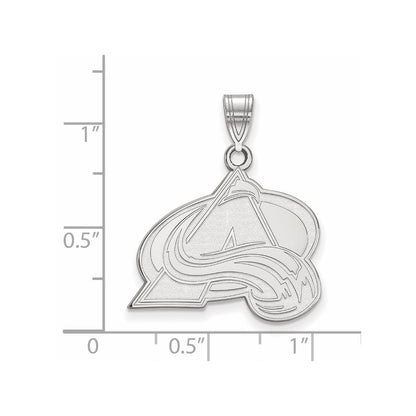 10K White Gold Nhl Logoart Colorado Avalanche Letter A Large Pendant
