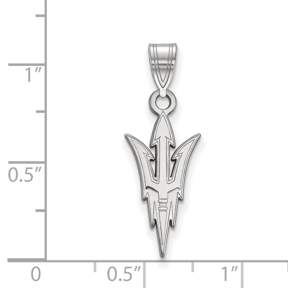 14K White Gold Logoart Arizona State University Pitchfork Large Pendant