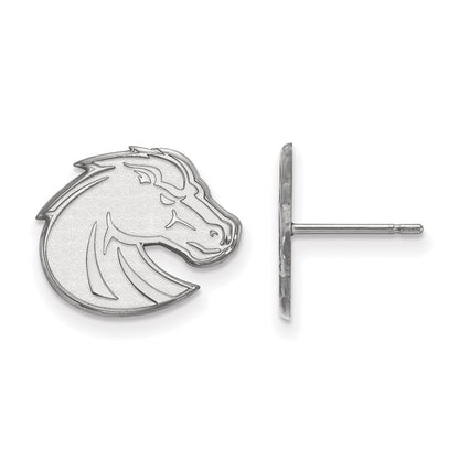 14K White Gold Logoart Boise State University Bronco Small Post Earrings