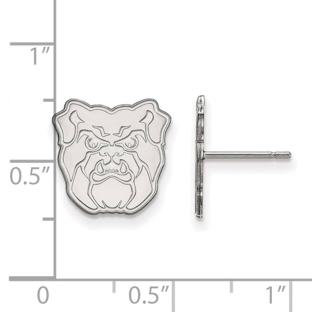10K White Gold Logoart Butler University Bulldog Small Post Earrings