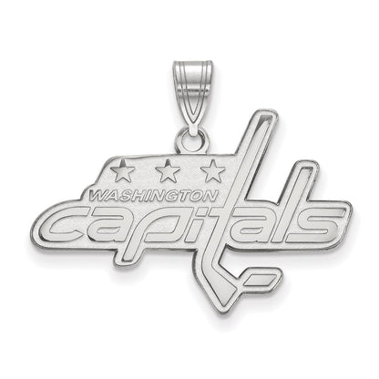 14K White Gold Nhl Logoart Washington Capitals Large Pendant
