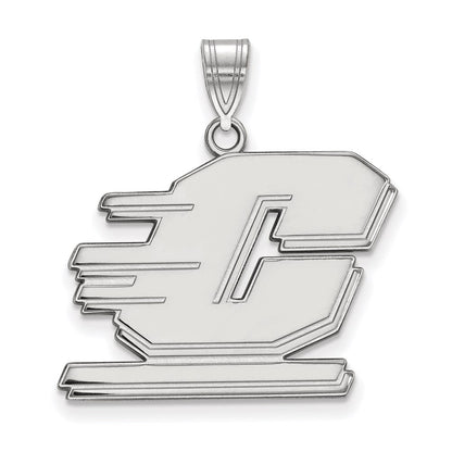 10K White Gold Logoart Central Michigan University Letter C Large Pendant