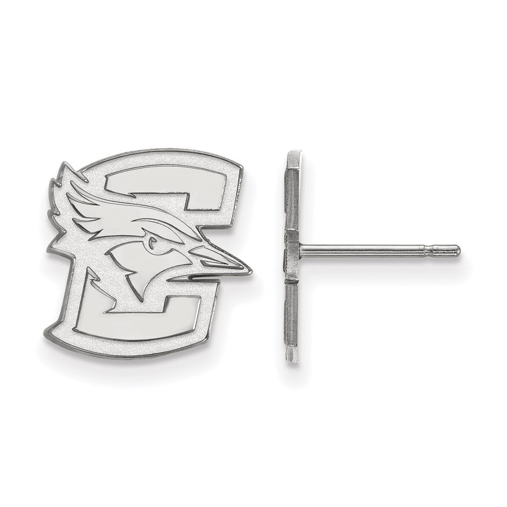Sterling Silver Rhodium Plated Logoart Creighton University Bluejay Small Post Earrings