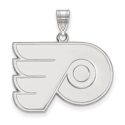 10K White Gold Nhl Logoart Philadelphia Flyers Large Pendant