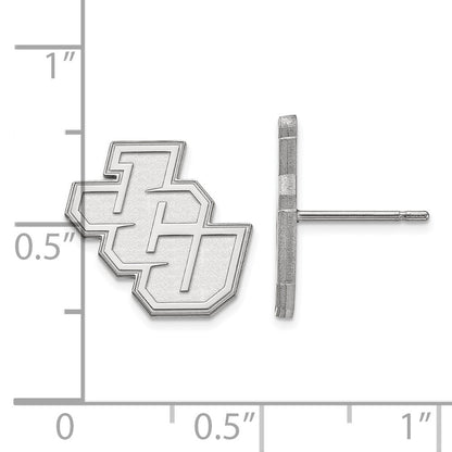 Sterling Silver Rhodium Plated Logoart John Carroll University Small Post Earrings