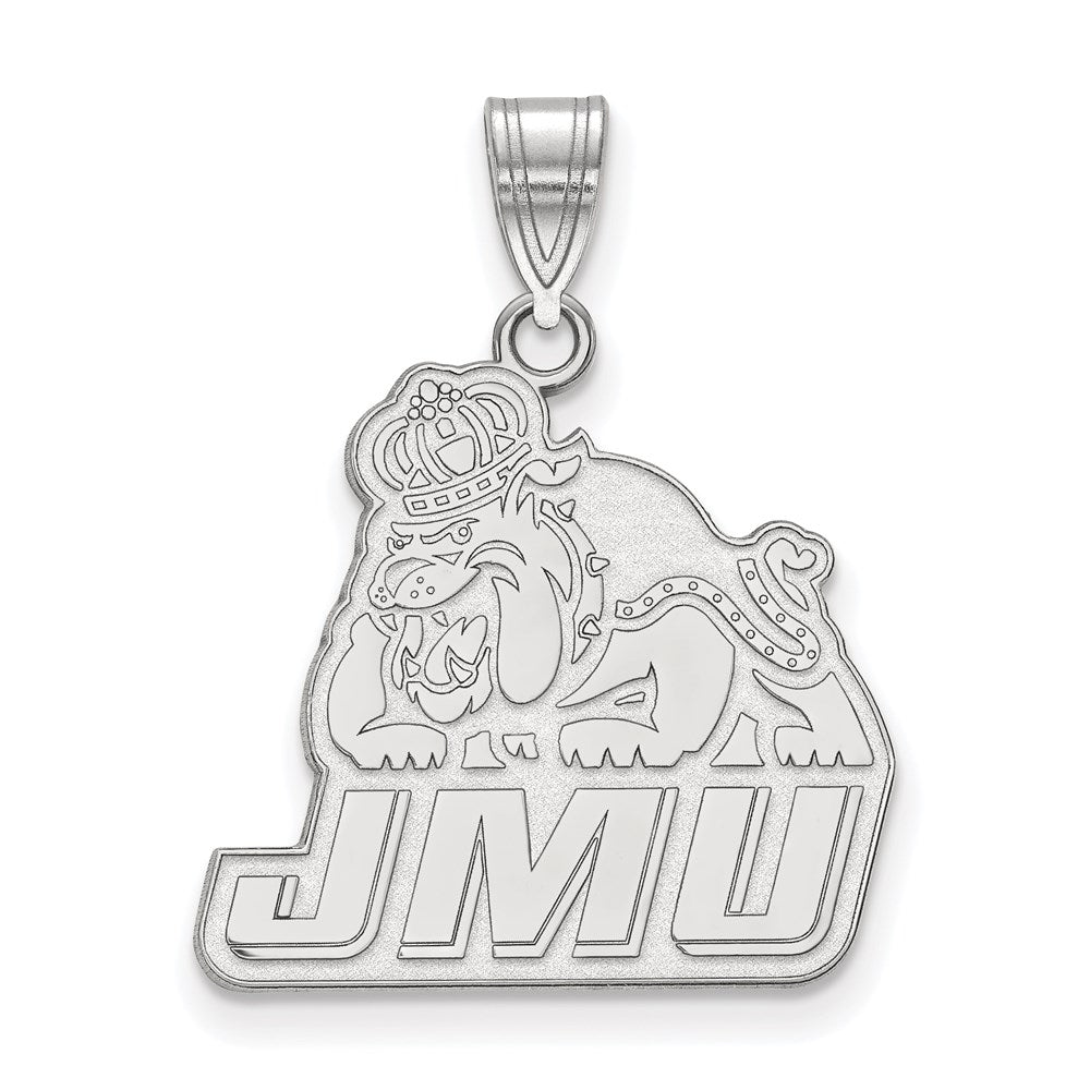 14K White Gold Logoart James Madison University Large Pendant
